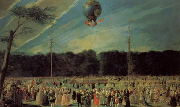 Antonio Carnicero The  Ascent of a Montgolfier Balloon oil painting picture